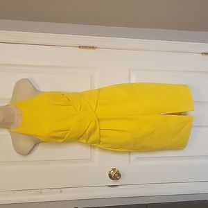 Revolve Lavish Alice. Yellow deep plunge back bodycon dress size 4